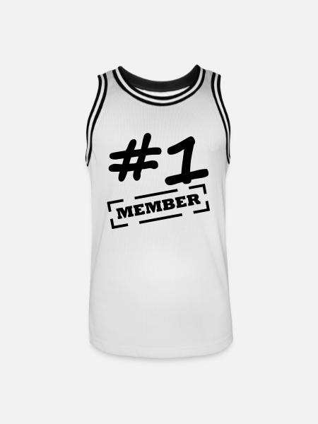 nummer 1 member - Männer Basketball-Trikot - Weiß/Schwarz