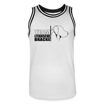 TEAM Litauische Bracke Hunde Hund Wilsigns - Männer Basketball-Trikot - Weiß/Schwarz - Vorne - AI Model Male 185 dark (185cm)