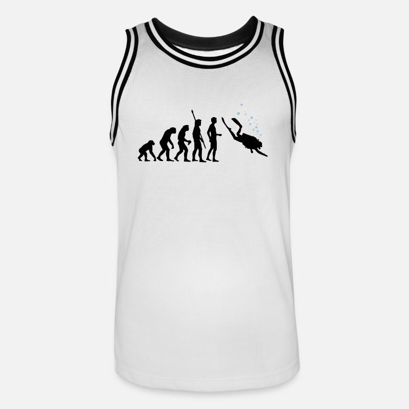 evolution_taucher_c_2c - Men's Basketball Jersey - white/black