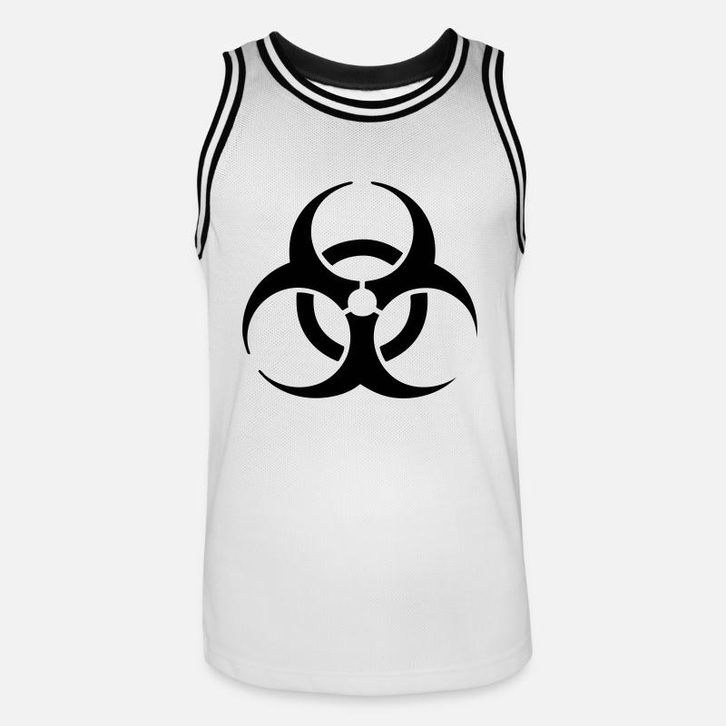 hardstyle biohazard Pullover - Maillot de basket Homme - blanc/noir