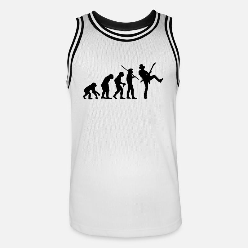 Evolution Cowboy Rocker - Männer Basketball-Trikot - Weiß/Schwarz