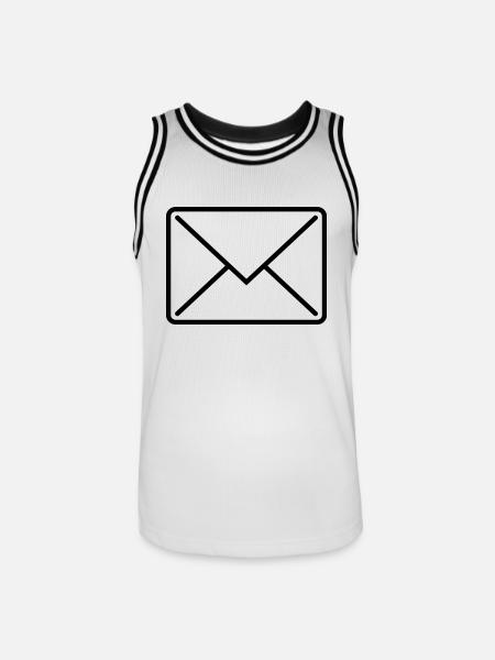 briefumschlag_icon1 - Men's Basketball Jersey - white/black