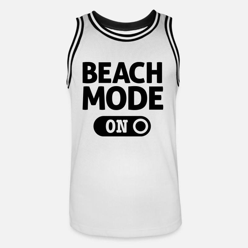 beach mode - Männer Basketball-Trikot - Weiß/Schwarz