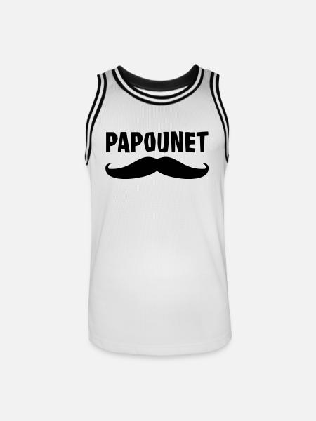 Papounet - Maillot de basket Homme - blanc/noir