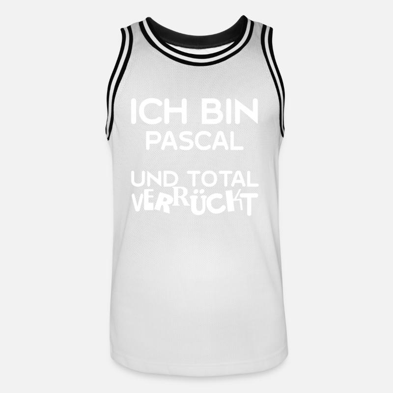 Gift for Pascal - Men's Basketball Jersey - white/black