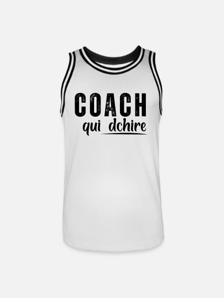 Coach Who - Men's Basketball Jersey - white/black