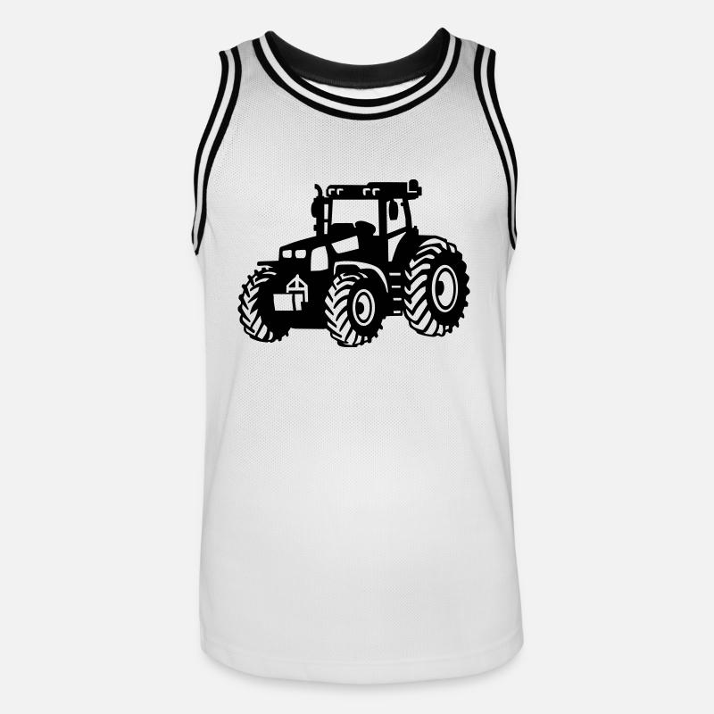 Traktor - Männer Basketball-Trikot - Weiß/Schwarz