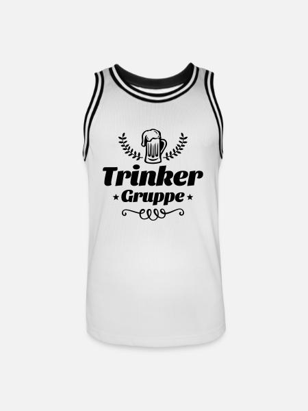 trinker gruppe bier - Männer Basketball-Trikot - Weiß/Schwarz