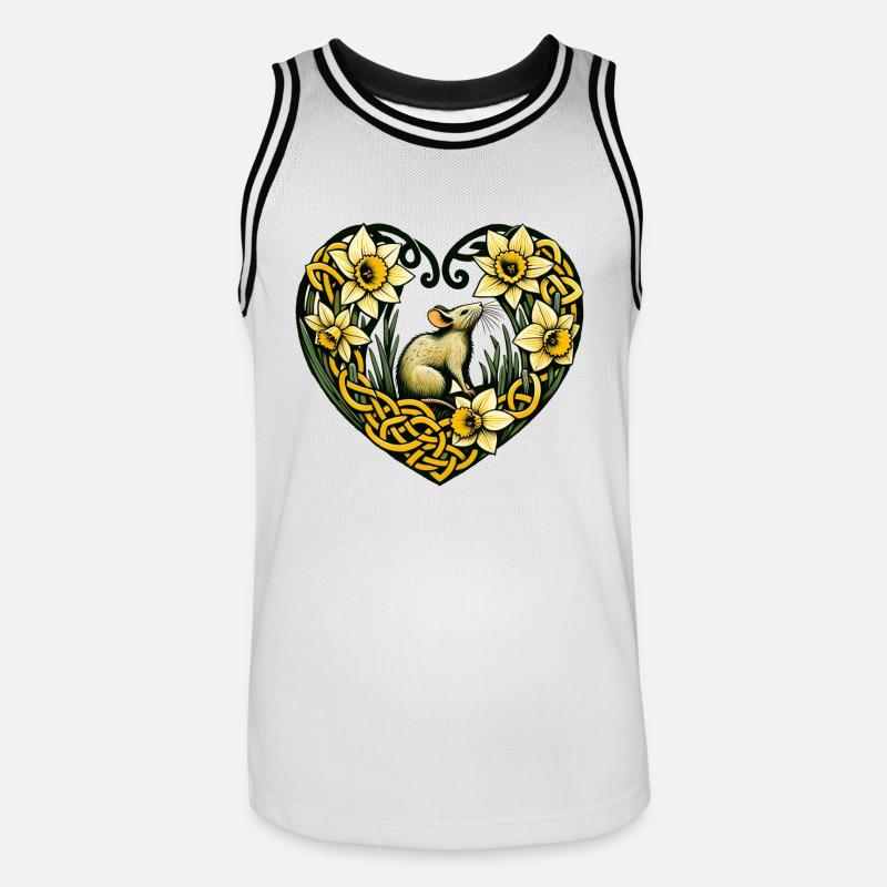 Nagetier-Liebe - Männer Basketball-Trikot - Weiß/Schwarz