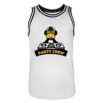 Duck Party Crew 2 - Maillot de basket Homme - blanc/noir - Devant - AI Model Male 185 dark (185cm)