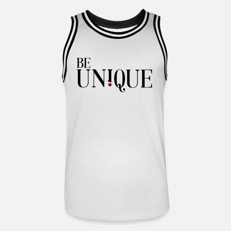 Be unique - Sei einzigartig - Männer Basketball-Trikot - Weiß/Schwarz