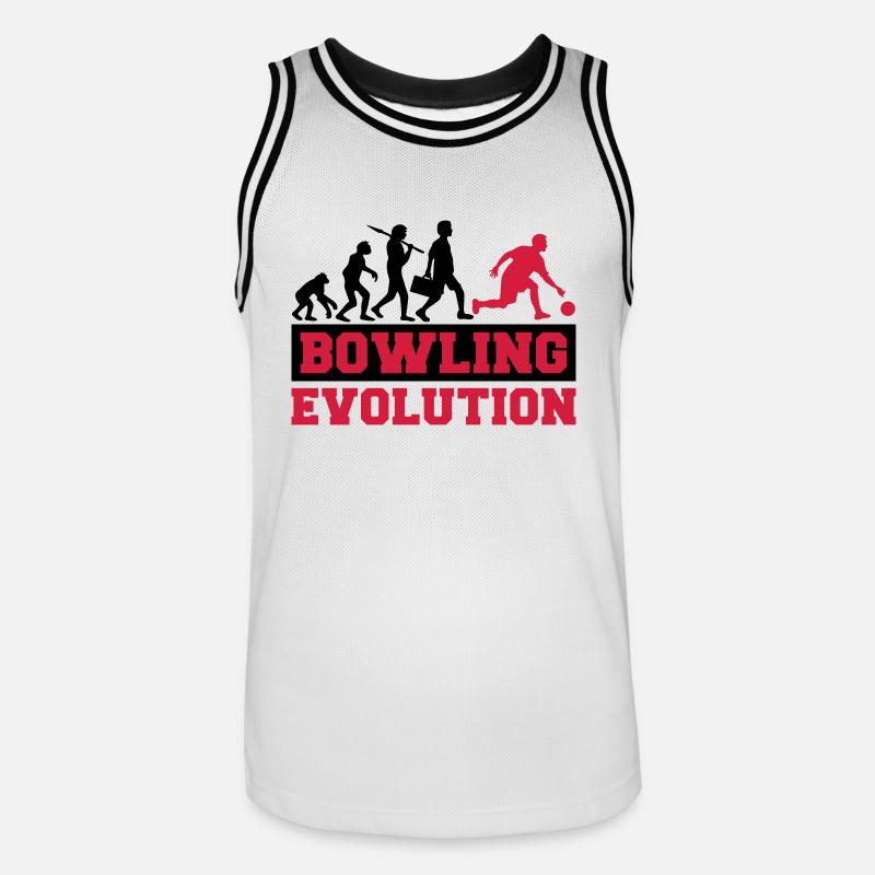 Bowling Evolution - Maillot de basket Homme - blanc/noir