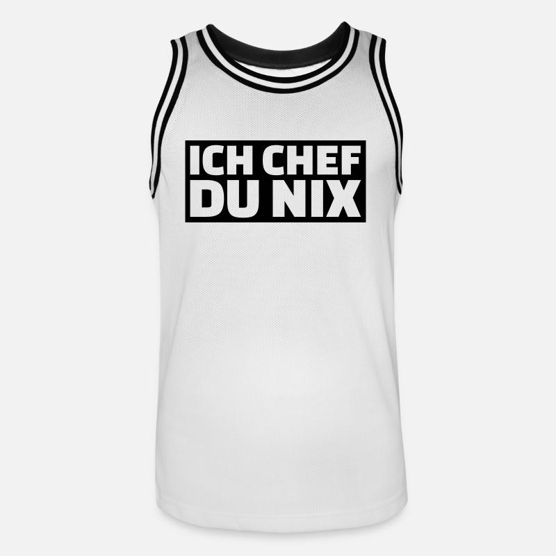 Chef - Männer Basketball-Trikot - Weiß/Schwarz