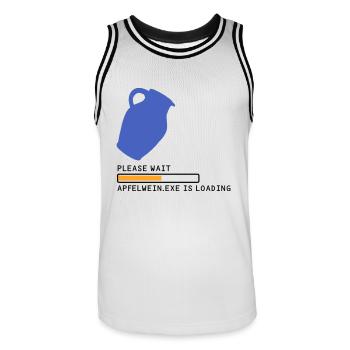Bembel Loading please wait - Männer Basketball-Trikot - Weiß/Schwarz - Vorne - AI Model Male 185 dark (185cm)