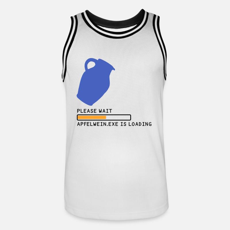 Bembel Loading please wait - Männer Basketball-Trikot - Weiß/Schwarz