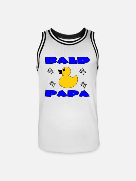 BALD PAPA - Men's Basketball Jersey - white/black
