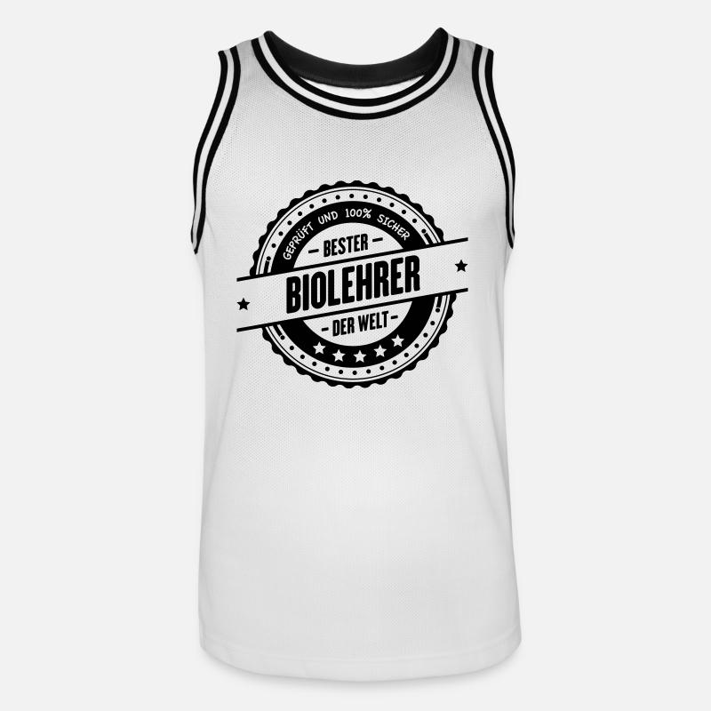 Bester Biolehrer - Männer Basketball-Trikot - Weiß/Schwarz