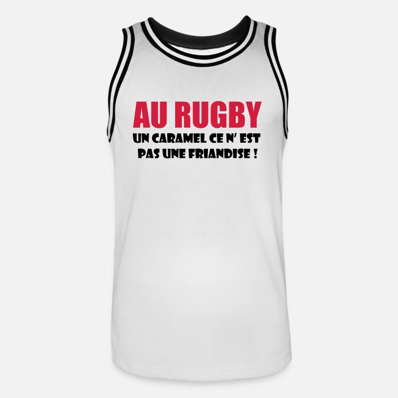rugby - Men's Basketball Jersey - white/black