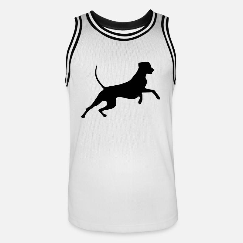 rhodesian_ridgeback_cb - Männer Basketball-Trikot - Weiß/Schwarz
