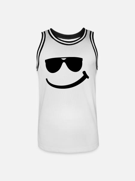 cool_smily_f1 - Maillot de basket Homme - blanc/noir