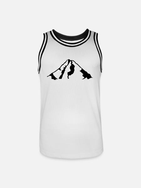 Großglockner - Männer Basketball-Trikot - Weiß/Schwarz