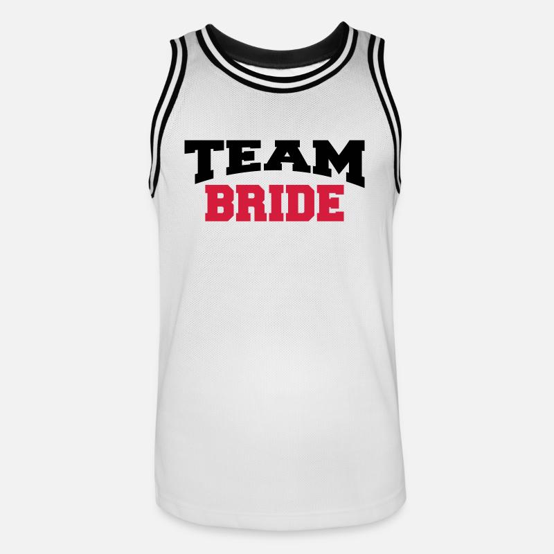 Team Bride - Männer Basketball-Trikot - Weiß/Schwarz