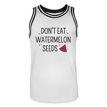 Watermelon Seeds Schwangerschaft - Männer Basketball-Trikot - Weiß/Schwarz - Vorne - AI Model Male 185 dark (185cm)
