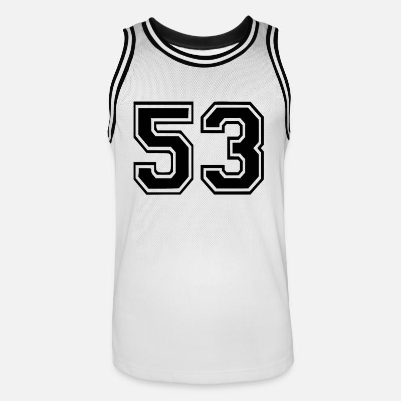 53 - Maillot de basket Homme - blanc/noir
