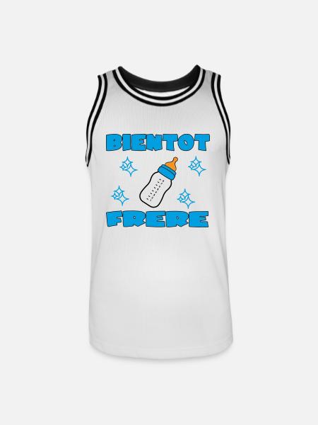 SOON BROTHER - Men's Basketball Jersey - white/black