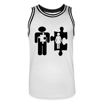 Mississippi Droit - Maillot de basket Homme - blanc/noir - Devant - AI Model Male 185 dark (185cm)