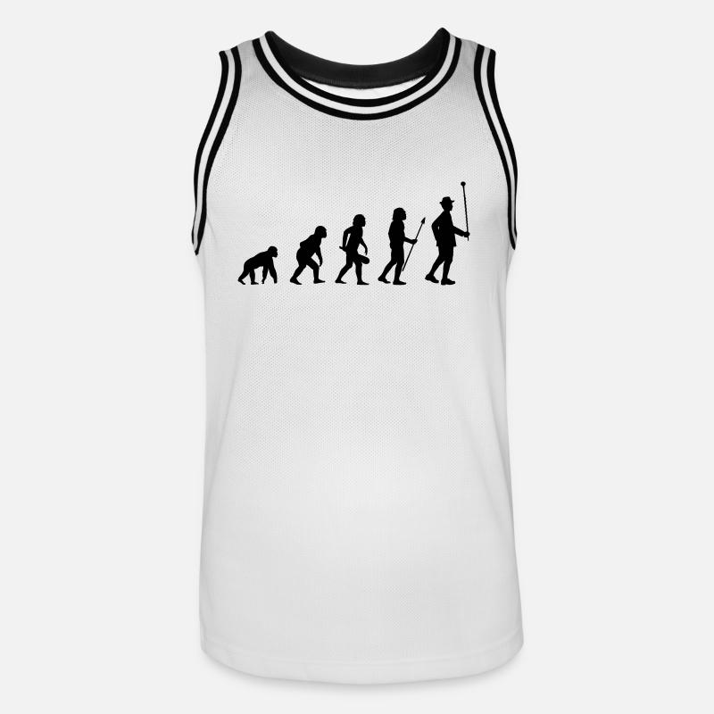 Stabführer Evolution - Männer Basketball-Trikot - Weiß/Schwarz