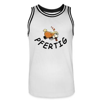 pfertig - Maillot de basket Homme - blanc/noir - Devant - AI Model Male 185 dark (185cm)