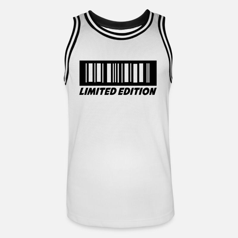 barcode_02 - Men's Basketball Jersey - white/black