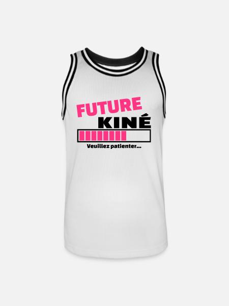 future kiné - Maillot de basket Homme - blanc/noir