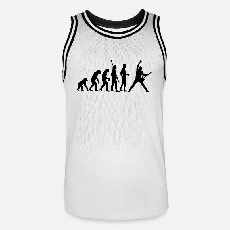 evolution_guitar_b - Maillot de basket Homme - blanc/noir