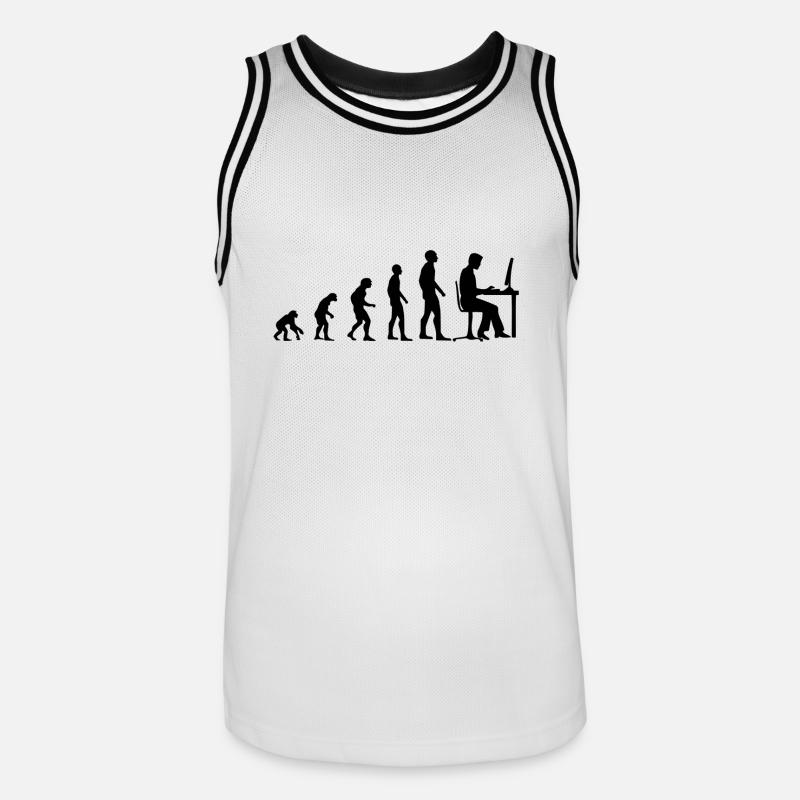 Evolution Gamer PC Videospil Computer - Sort - Herre basketball-trikot - hvid/sort