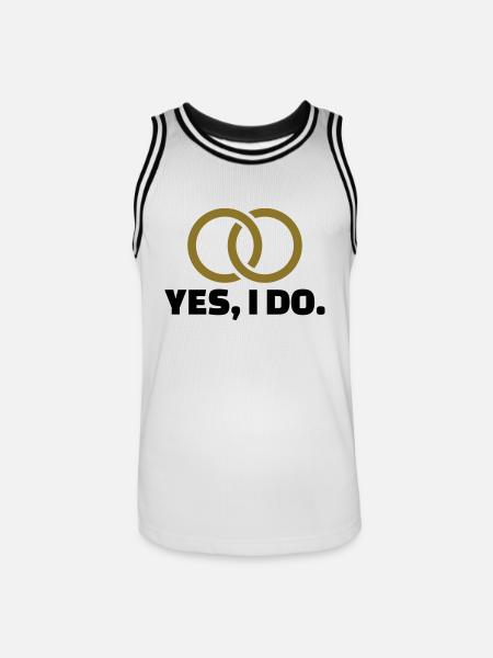 Yes I do - Men's Basketball Jersey - white/black