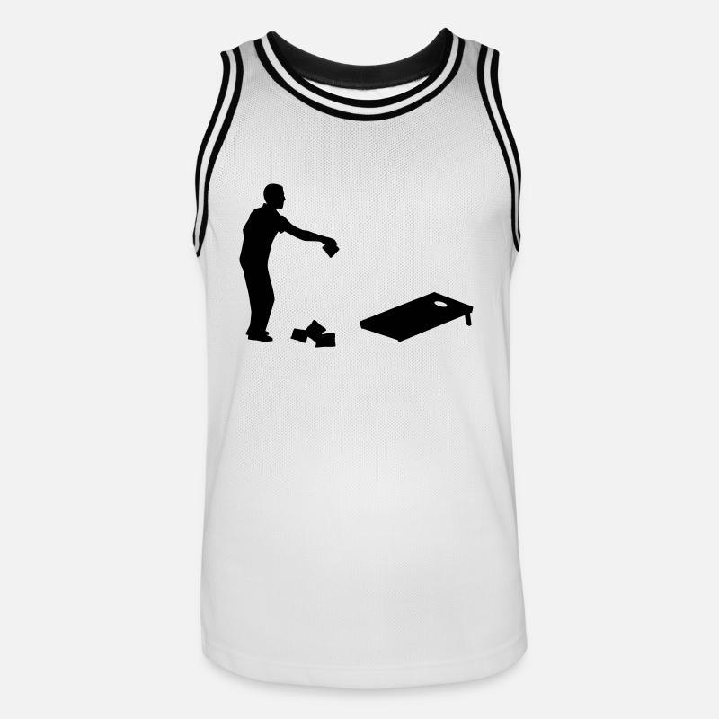 Cornhole - Maillot de basket Homme - blanc/noir