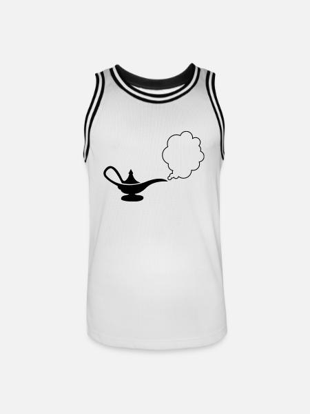 wunderlampe_01 - Maillot de basket Homme - blanc/noir