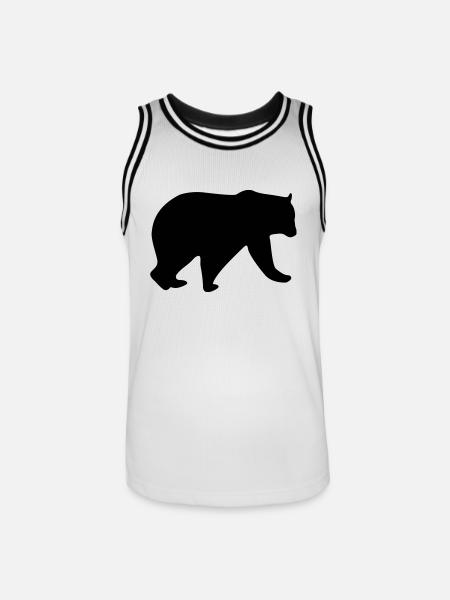 bear design - Männer Basketball-Trikot - Weiß/Schwarz