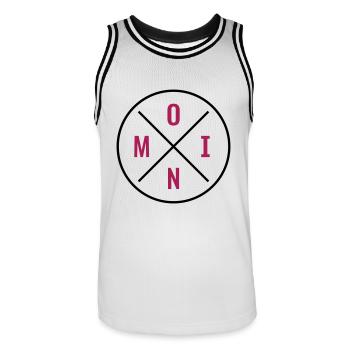 Moin Kreis Kreuz - Männer Basketball-Trikot - Weiß/Schwarz - Vorne - AI Model Male 185 dark (185cm)