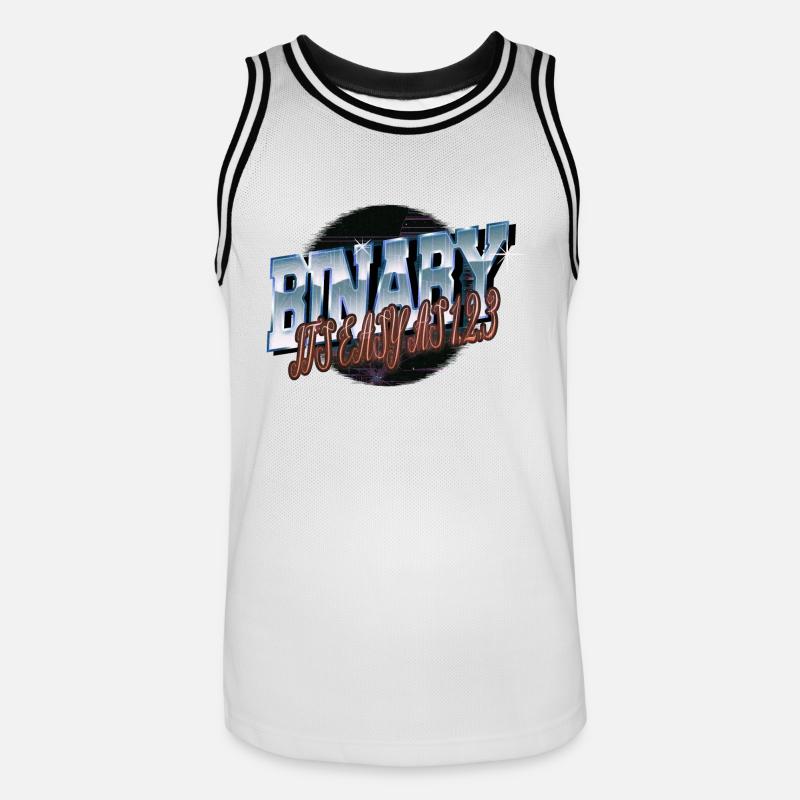 Devis Programmation Ordinateur BDAY Backend Développeur - Maillot de basket Homme - blanc/noir