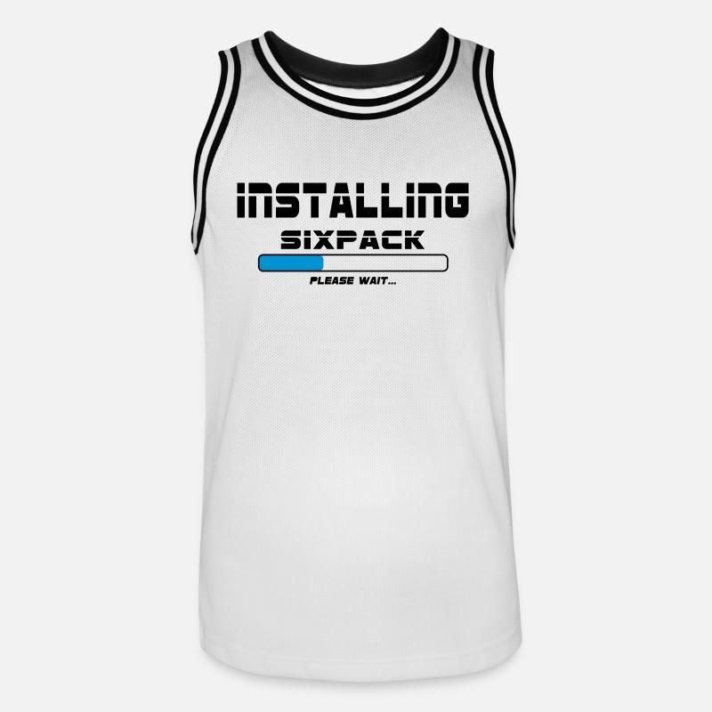 installing sixpack - Männer Basketball-Trikot - Weiß/Schwarz