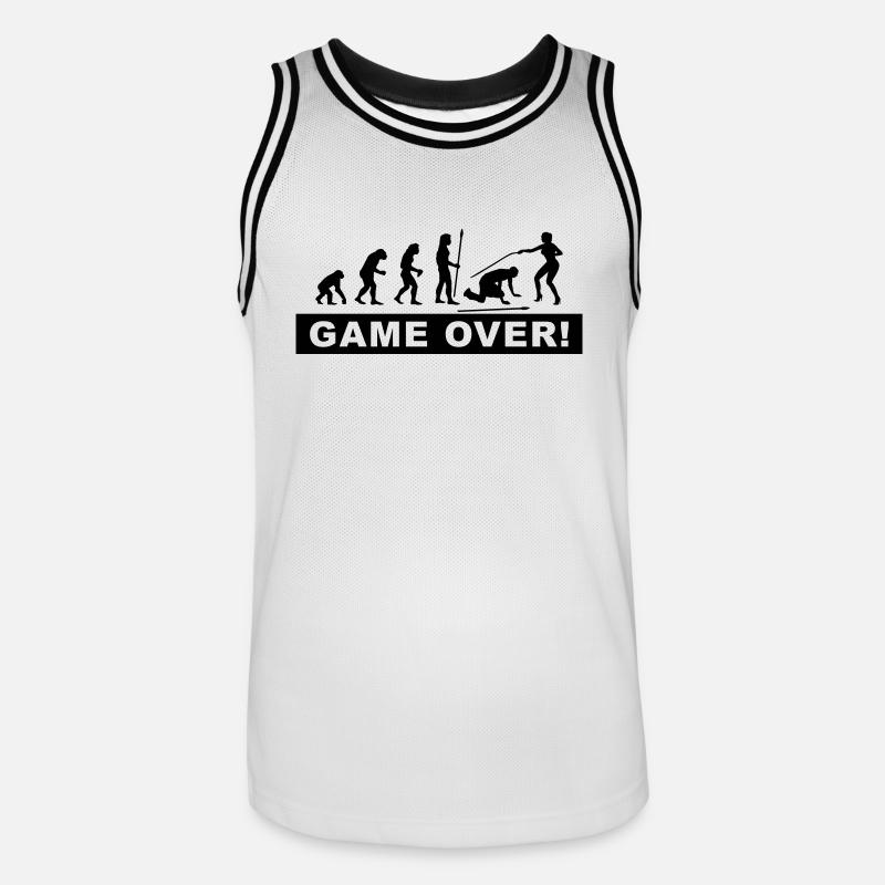 evolution_wedding4 - Männer Basketball-Trikot - Weiß/Schwarz