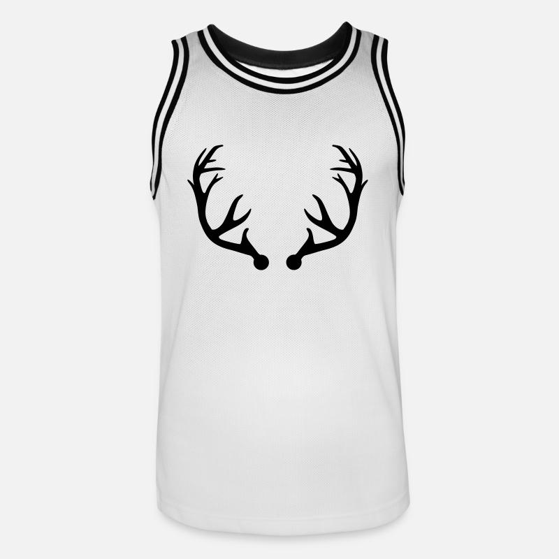 Deer antlers - Men's Basketball Jersey - white/black