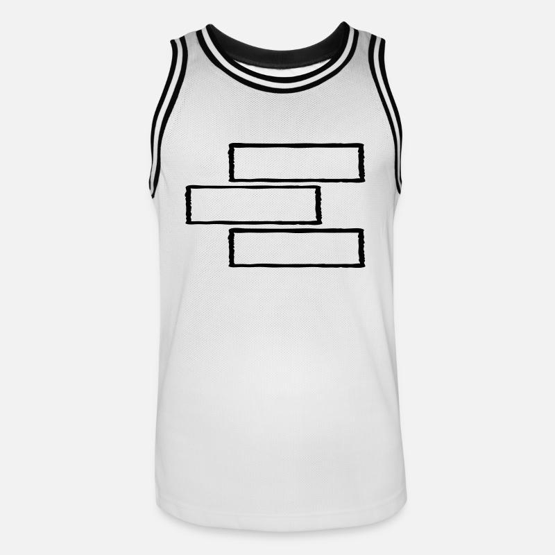 3 rectangular frame - Men's Basketball Jersey - white/black