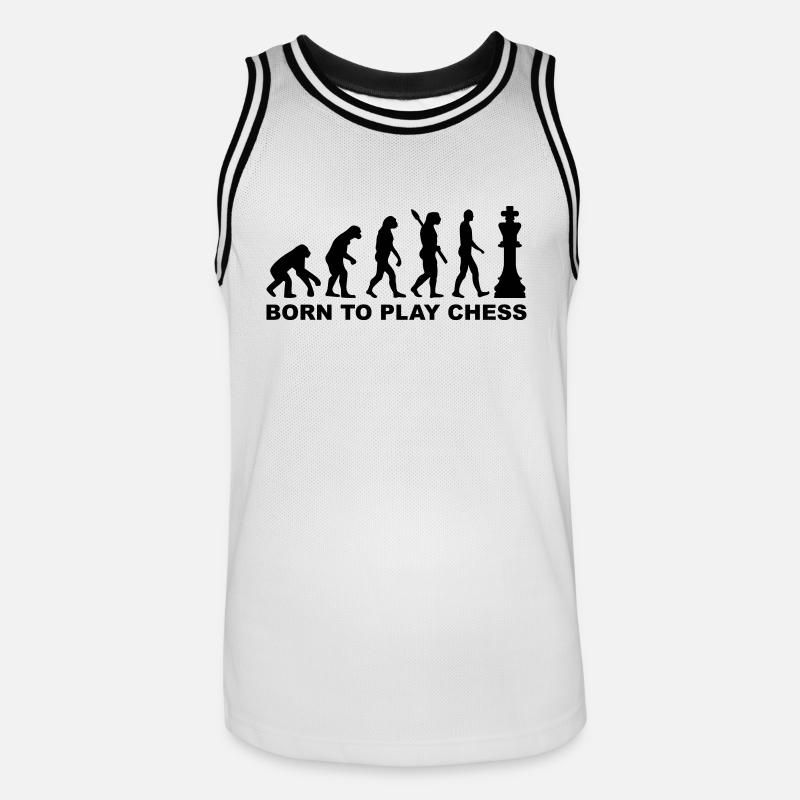 Evolution Chess - Men's Basketball Jersey - white/black