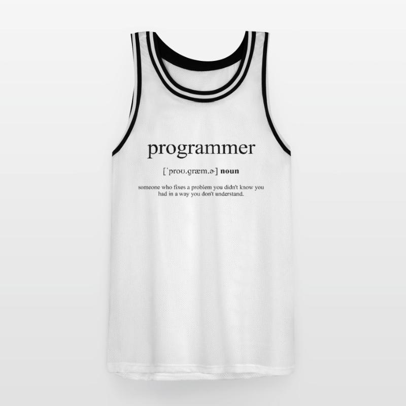 Programmer (Programmierer) Definition Dictionary Männer Basketball-Trikot
