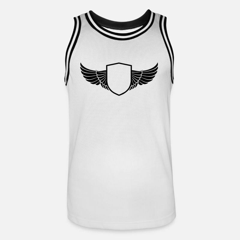 wings shield - Männer Basketball-Trikot - Weiß/Schwarz