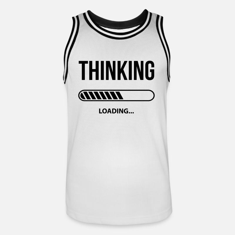 Thinking Loading - Männer Basketball-Trikot - Weiß/Schwarz